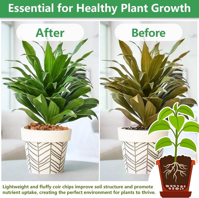 Legigo 6 Pack Coco Coir Chips for Plants- 6.6 LB 100% Organic Coconut Chips Brick Potting Mix with Low EC & PH Balance, Coconut Husk Substrate Coco Husk Mulch for Garden, Planting, Orchid and Soil Mix - Image 4
